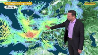 Das Wetter in Europa am 01. Januar 2018